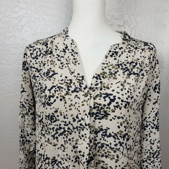 Amour Vert 100% Silk Tunic Top High Low Popover - Picture 3 of 8